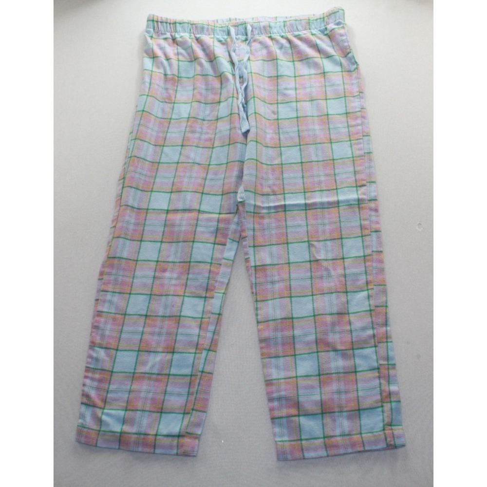 Abound Pyjama Pants Womens XL Blue Plaid Flannel Soft Pjs Sleep Lounge Warm